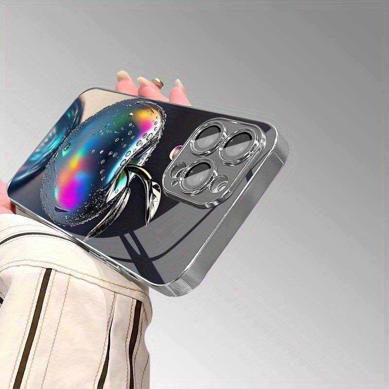 Aurora Water Droplet For Apple Pattern Glass Electroplated Phone Case For iPhone 17 16 15 14 13 12 Pro Max Plus 16E 17 Air Cover