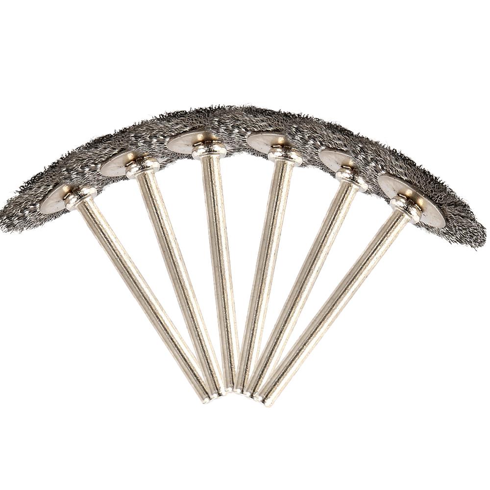 36/60 Stück Messingbürste Stahl Drahträder Bürsten Bohrer Rotationswerkzeuge Polieren Dremel Rotationswerkzeuge Metall Rostentferner Bürsten Set