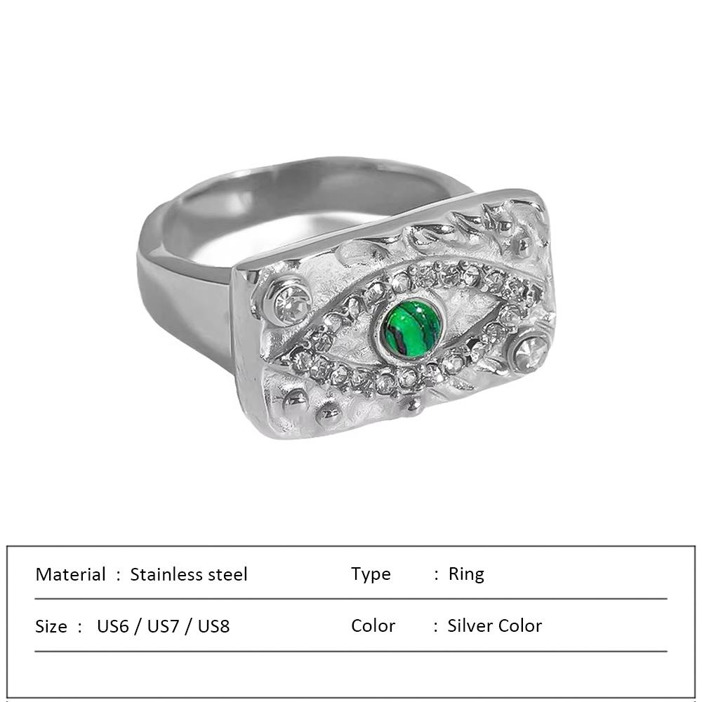 Waterproof Stainless Steel Ring for Women Non-fading Heart Ring Stylish Metal Rings Simple New Jewelry
