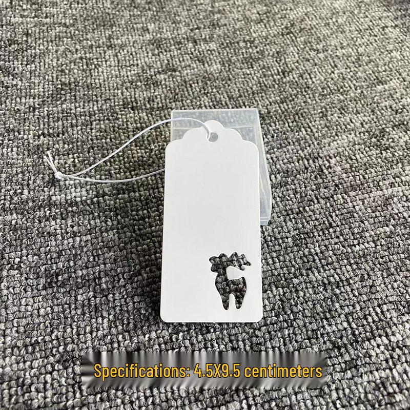 In-Stock Blank Cardboard Jewelry Tags with Elastic Rope for Clothing Accessories