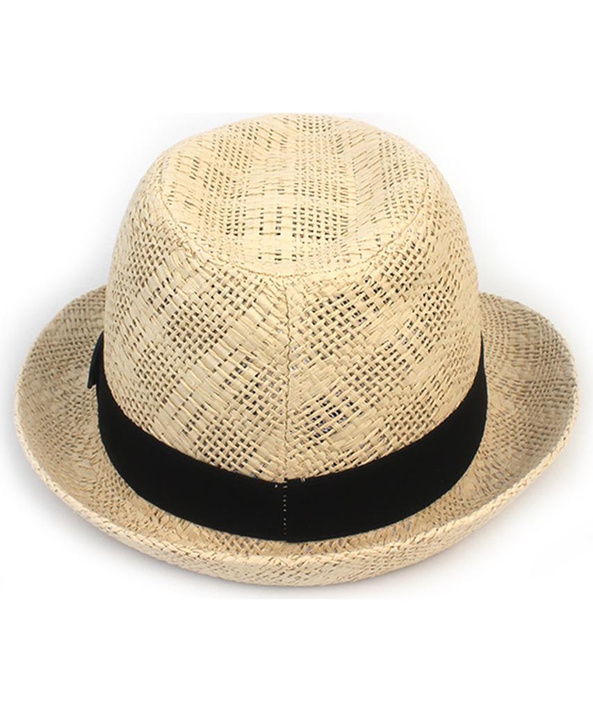 Yunibeosyeolkemiseuteuli Bu Check Ivory Short Fedora Summer Fedora