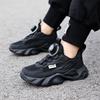Girls running shoes medium older children's mesh casual small black shoes children's non-slip rotary buckle boys sports shoes small white shoes