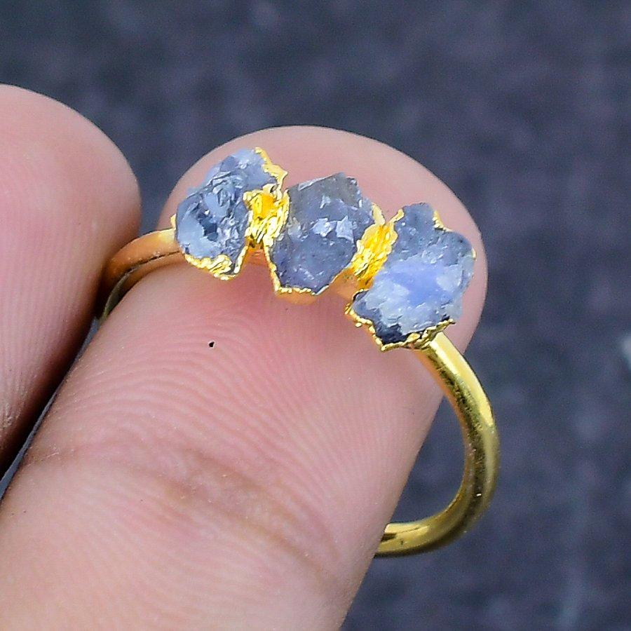 Natural Amethyst Rough 925 Sterling Silver Jewelry Ring Size Adjustable R4R23