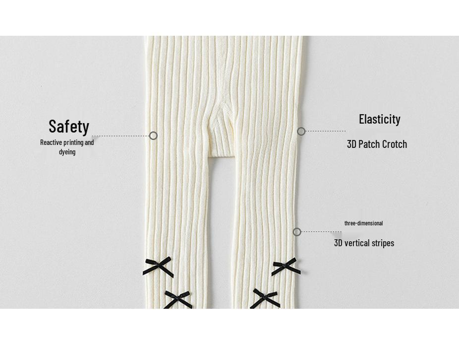 Baumwoll-Tights mit hoher Elastizität für Mädchen - Frühjahrs- & Herbst-Leggings für Säuglinge, Kleinkinder & Kinder