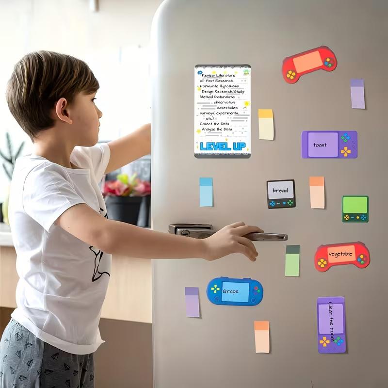 Game Console-Themed Notepad Set With Rich And Unique Designs, Self-Adhesive Sticky Notes, And Reusable Memo Pads.