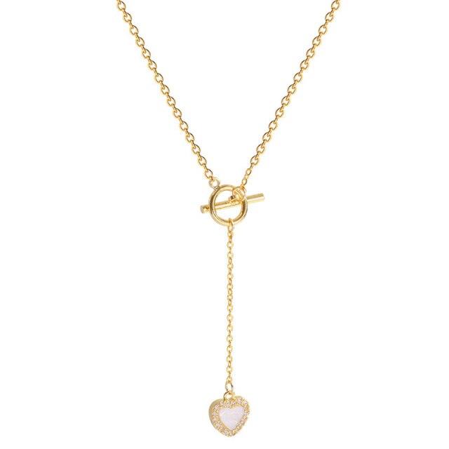 

Корейская мода сексуальное сердце титановое стальное ожерелье простое трендовое микро-инкрустированное циркониевое ожерелье холодный ветер ювелирные изделия оптовая продажа