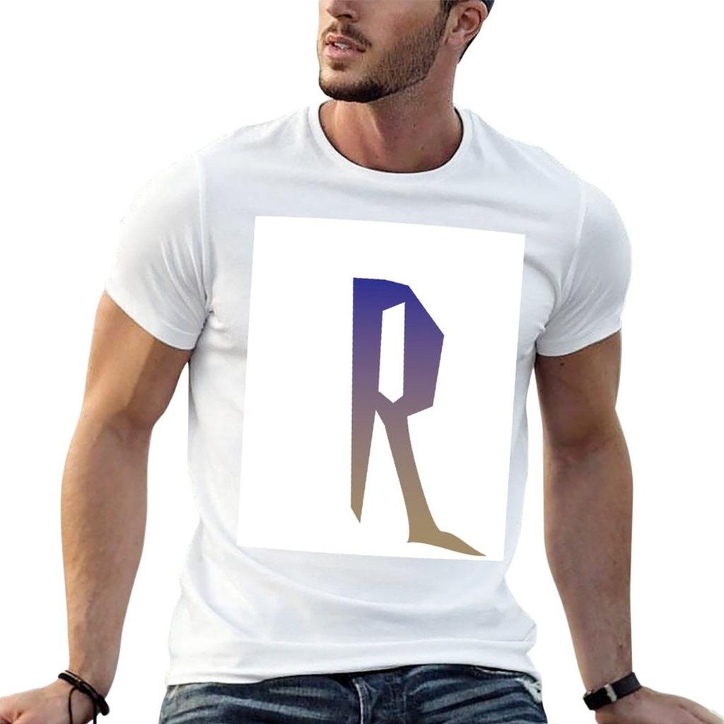 R With A Gradient Tshirt Unisex T Shirts Cotton T Shirt Personalised Funny T Shirts Dark Humor Tshirt