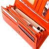 Large Women's Wallet Made of Genuine Grained Leather CANPELLINI 21710 Orange