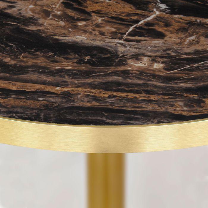 Mange-debout rond Ø 60 cm Rome bistrot marbre veiné glossy