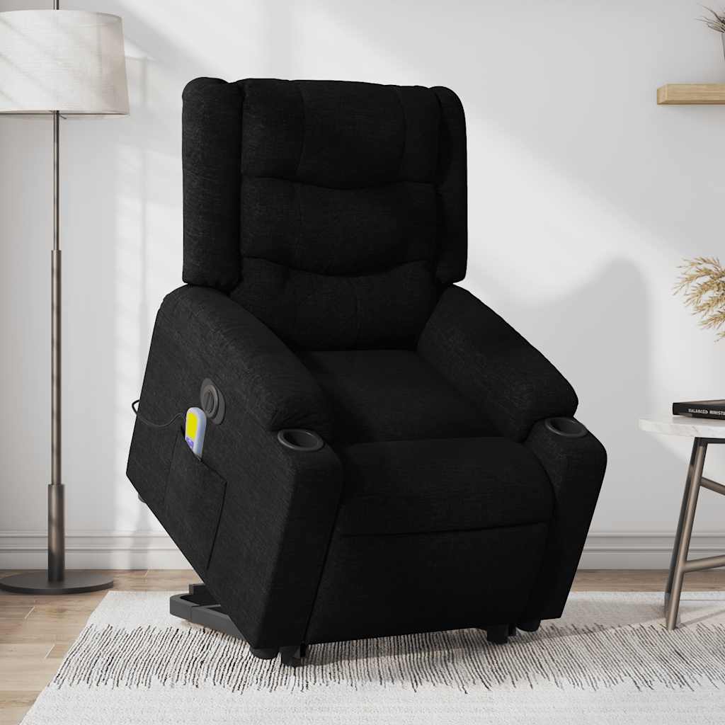 Vidaxl Lift-Up Massage Chair, Electric, Reclining, Black