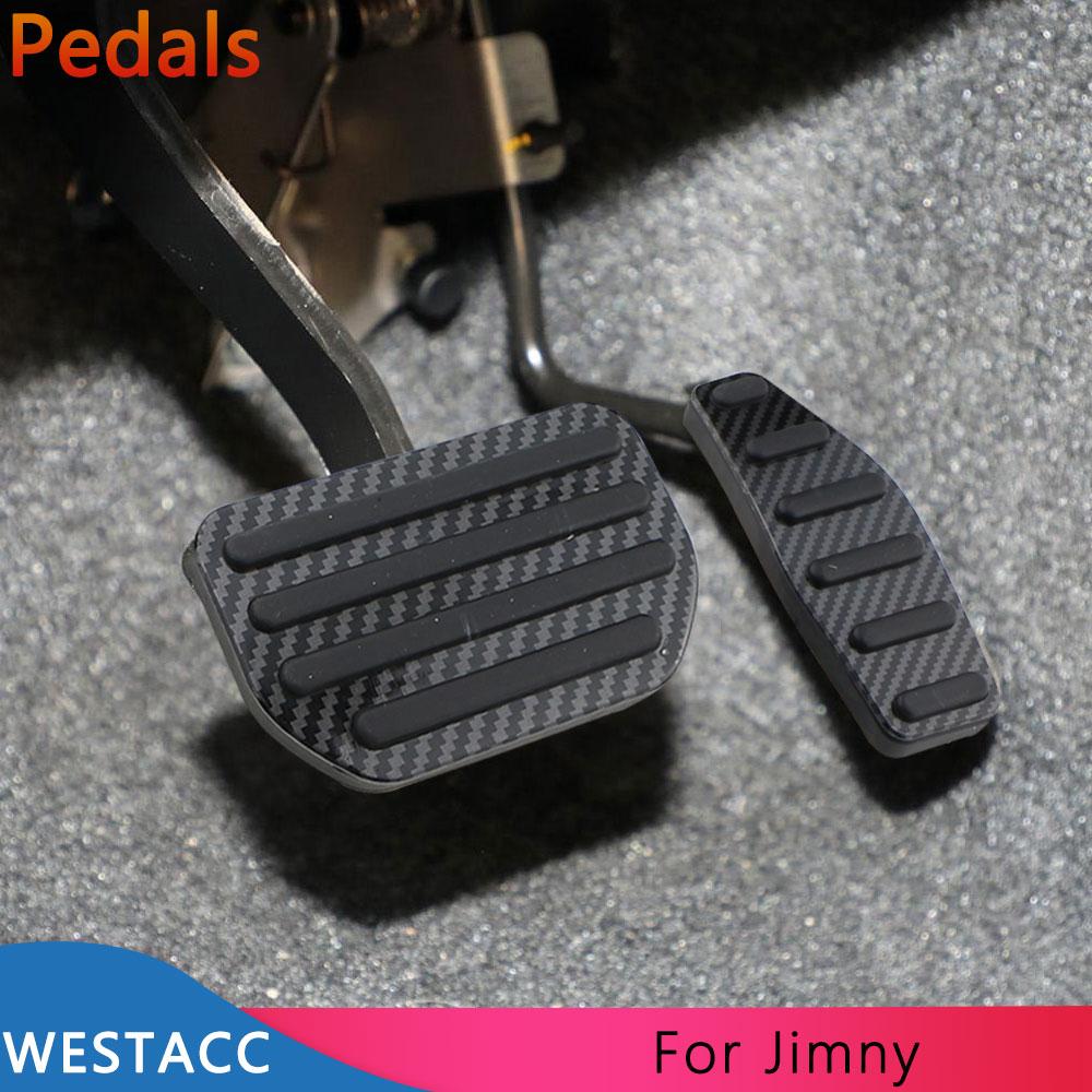 Car Pedals Cover for Suzuki Jimny JB74 JB64    2022 Accelerator Fuel Brake Clutch Foot Rest Pedals Cover