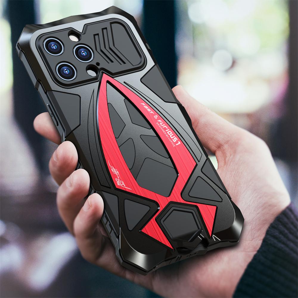 Metall-Panzerhülle für IPhone 17 Pro Max IPhone 16 Pro Max 13 14 15 Pro Stoßfeste Heavy Duty Defender Hülle