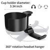 A84E-2 In 1 Desk Cup Holder With Headphone Hanger Spill Resistant Cup Holder For Desktop Coffee Cup/Bottle/Earphone
