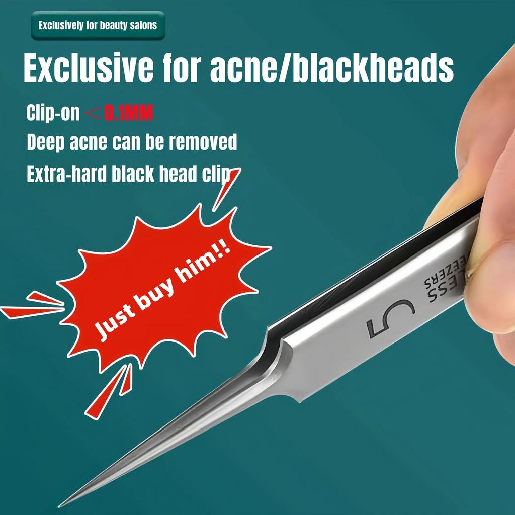 Pimple Extractor Tools,Blackhead Remover,Pimple Popper,Acne Removal Kit Risk Free Treatment,Whitehead Popping,Blackhead Tweezers
