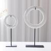 Modern Chinese Twisted Wire Ring Ornament - Creative Living Room Decor