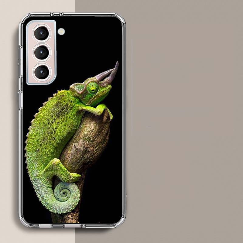 Chameleon Funny Wildlife Phone Case For Samsung A16 A26 A36 A56 A17 A15 A25 A35 A55 A14 A24 A34 A54 A04S A05S Galaxy Note 20 10