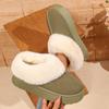 Low-top fluffy snow boots for women, new thick-soled non-slip bread shoes in winter, piled and thickened warm cotton shoes