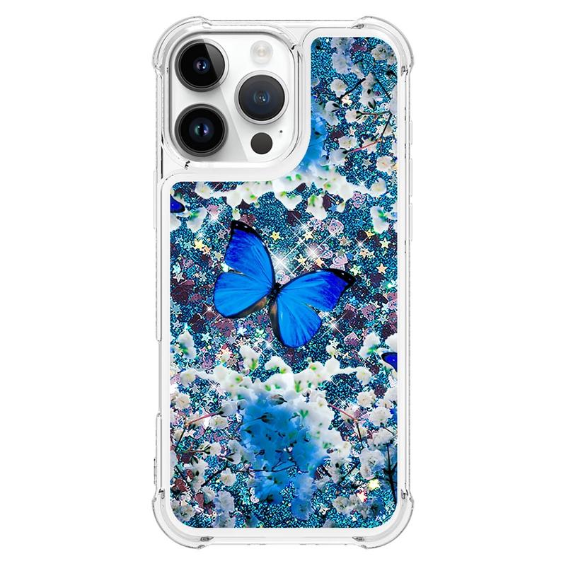 I Phone 16 Pro Max Case On For Funda iPhone 16 Pro MAX Cover Glitter Dynamic Liquid Case For Apple16 Plus 16ProMax Cases Etui