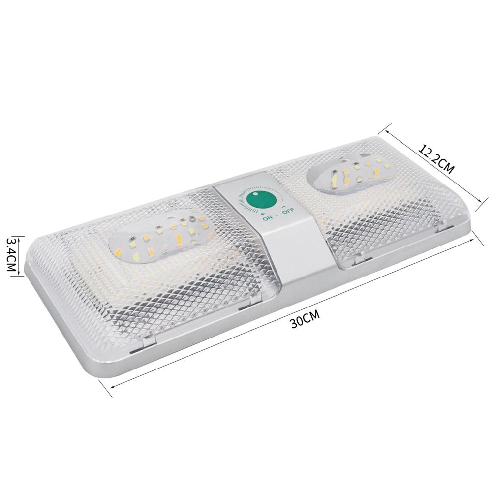 12V Interior 180 LED Ceiling Light for Boat Camper Trailer Caravan Double Light Infinitely Touch Dimmable