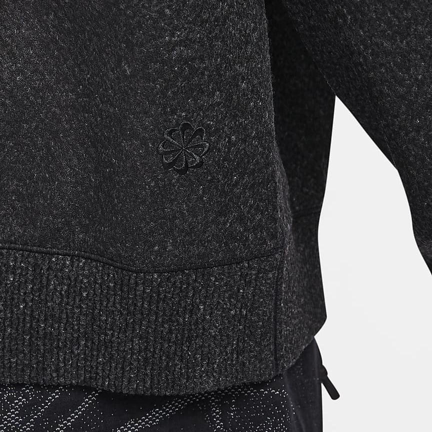 Nike Forward Series Solid Color Crew Neck Casual Sports Sweatshirt Men Sweatshirt Black FB7432-060