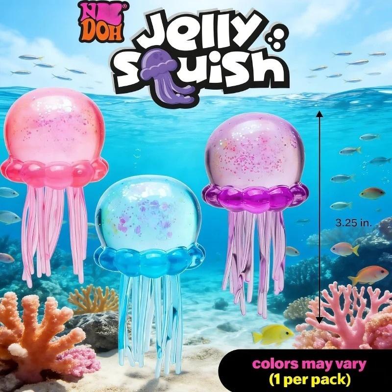 Schylling Cute Nee Doh Jelly Hops Octopus Fidget Toy, Waterproof Water Play Sensory Toy, Great Gift