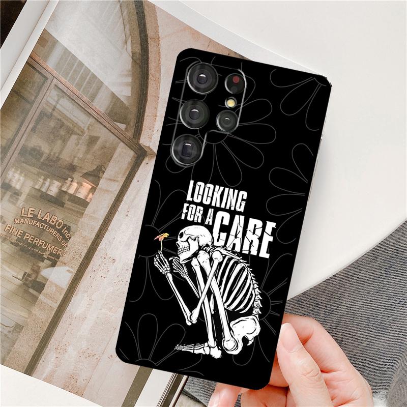 Skelett Totenkopf Kunst Handyhülle Für Samsung Galaxy S24 Ultra S9 S10 S20 S22 S21 Plus S23 FE S25 Ultra Vollabdeckung