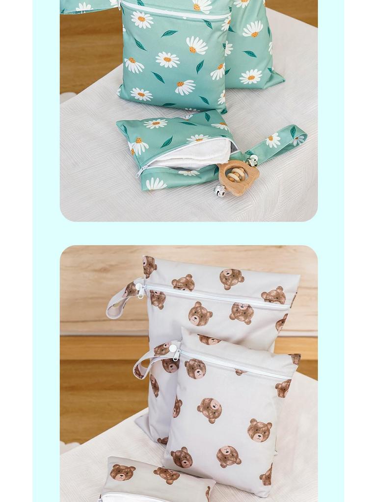 3-Piece Cute Travel and Storage Bag Set: Dustproof Hanging Bag, Clothes Organizer, Diaper & Miscellaneous Bag