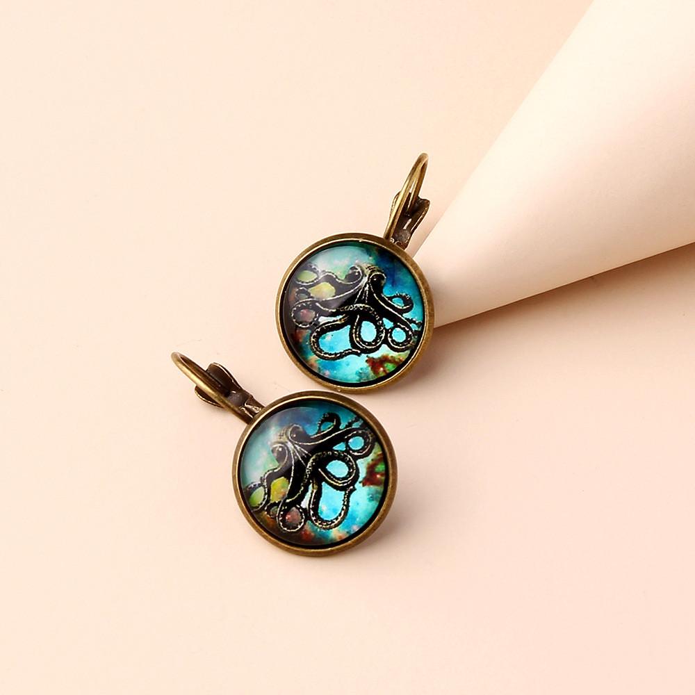 Ocean Animal Resin Earrings With Gold Plating For Women Birthdays And Holidays