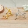 1Pc Figurine Crystal Ball Base Handicraft Desktop Ornaments Photography Props Display Stand Sphere Stone Support Metal Holder