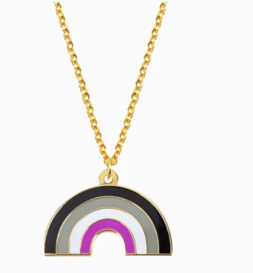 

Pride Gay Parade Rainbow Love Shaped Pendant Necklace Personality Simple Fashion Style N