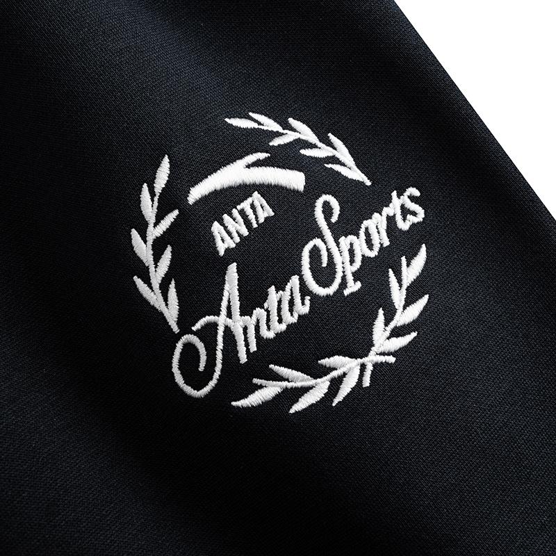 Anta Lifestyle Series Mens Long Pants Winter 2025 Knitted Sports Pants Men Bottoms Basic-Black 952548309-3