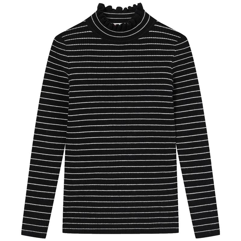 Xtep Girls Striped Sweater with Wavy Lace Collar 160 1990₽