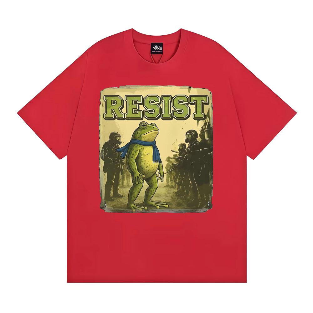 

Funny Portland Resist Frog Protest Meme Graphic Tshirts Men Women Fashion Kawaii Cute T Shirt Casual Humor High Quality Tshirt M