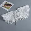 Fashion  Women Girls Lolita Doll Shawl Fake Collar Embroidery Necklace Lapel Blouse Shoulder Wrap Short Capelet False Collar