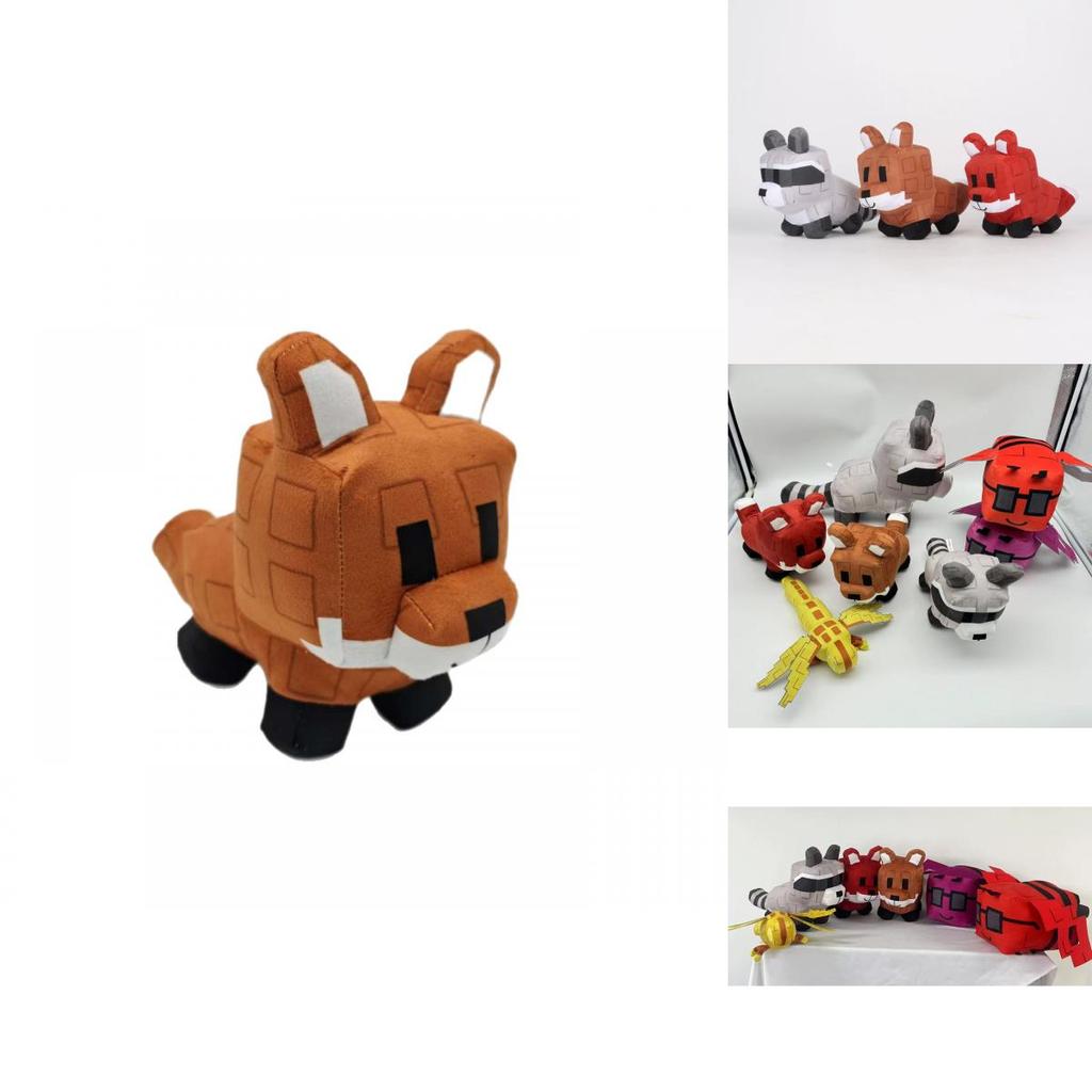 Grow A Garden Plush Raccoon And Fox Animal Dolls With Soft Crystal Cotton For Kids Playroom Decor