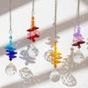 5Pcs Hanging Prism Pendant Rotating Sun Catcher Home Decor Crystal Wind Chime  Outdoor