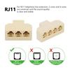 CA-006 4Pcs/Set 1/2/3/4-Way Outlet 6P4C RJ11 RJ12 Telephone Phone Modular Jack Line Splitter Adapter