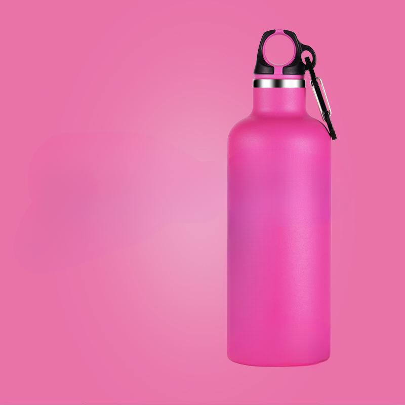 

Спортивный чайник на открытом воздухе, креативный вакуумный двухслойный термос из нержавеющей стали 500ml розовый