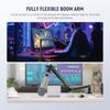 NEEWER Slim Microphone Arm Desk Mount with Damping, 360° Rotation, Articulating Boom Arm with Height Adjustable Pole and Cable Management Channel