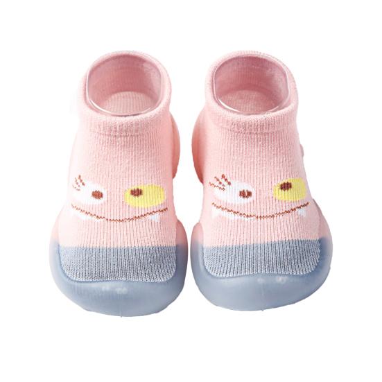 

1 пара компактных кроссовок для первой ходьбы с дизайном частиц, обучающая обувь для малышей, первая ходьба 24 розовый