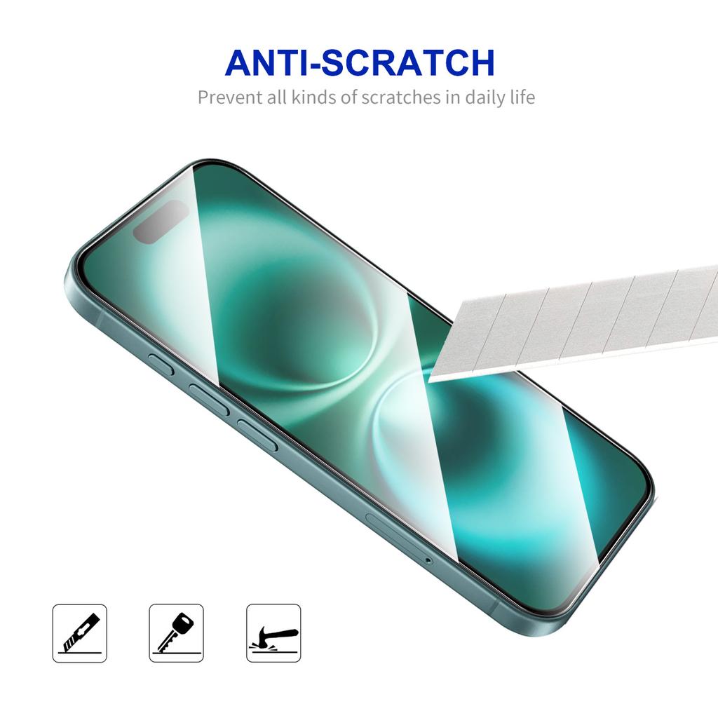 For iPhone 17 Air Screen Protector ENKAY HAT PRINCE 9H Silk Printing Thick Glue 0.26mm Tempered Glass