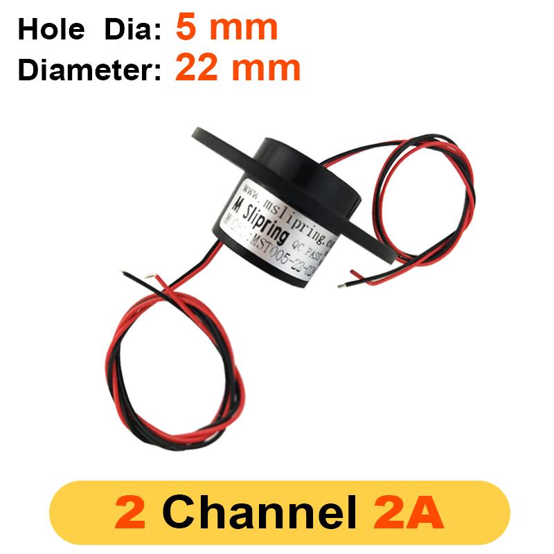 2/4/6/12 Channels 2A Hollow Shaft Slip Ring Rotation Connector with 5mm Hole rings for Camera Gimbal / Ferris wheel Rings