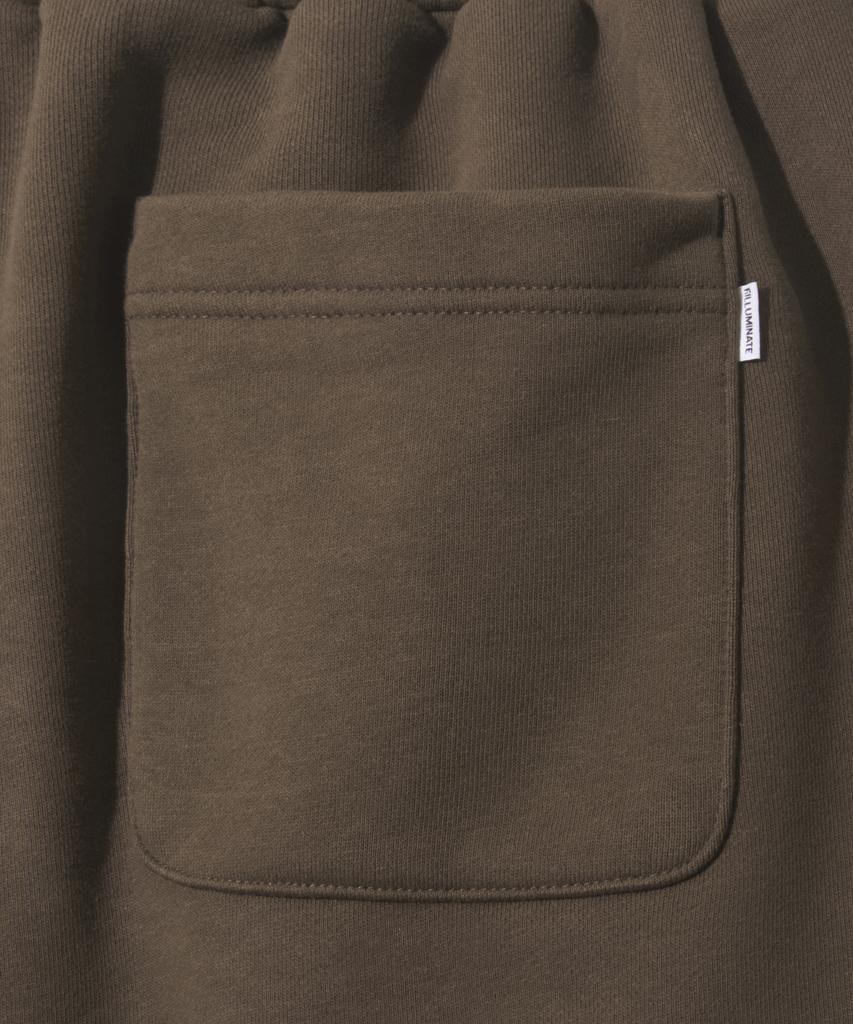 FILLUMINATE Side Tuck Bermuda Sweat Shorts - Brown