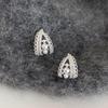 French Pearl & Zircon Earrings: Women's Light Luxury Lace Edged Studs, Hoops, and Clips.