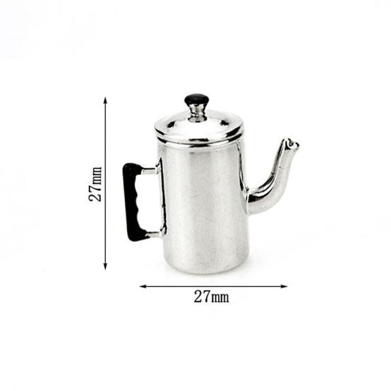 1Pc Dollhouse Miniature Alloy Mini Milk Tea Kettle Kitchen 1:12 1:6 Kids Toy Gift