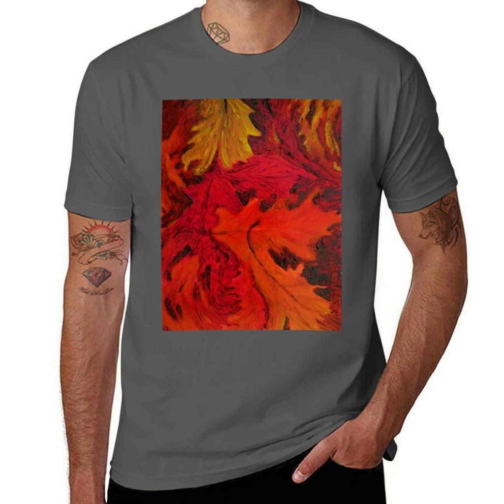 Autumn Leaves Tshirt Thanksgiving Casual Tee