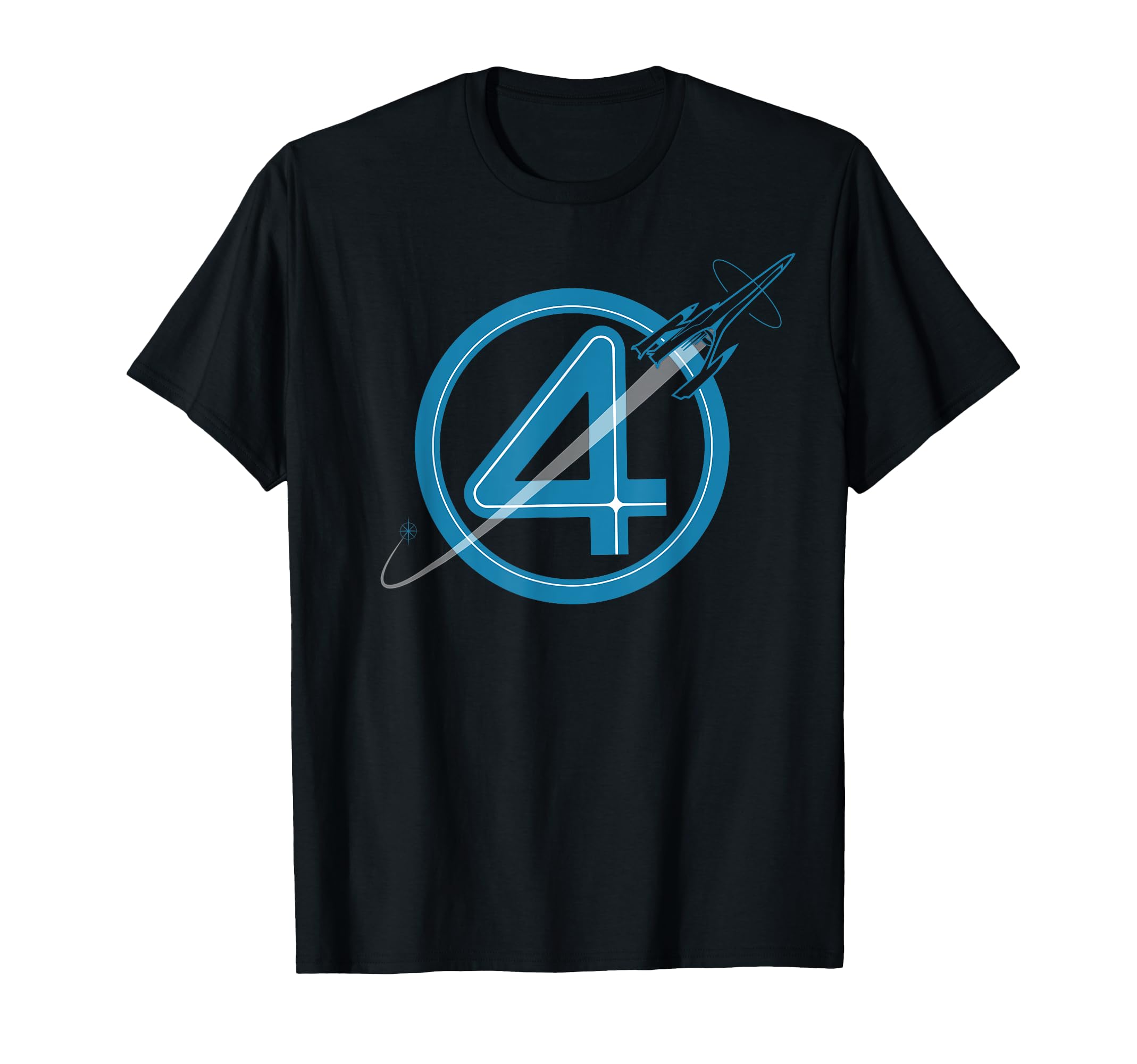 

Marvel Studios Fantastic Four: The First Step Spaceship 4 Logo T-Shirt