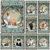 Metal Tin Signs Plaque A Girl Loved Cat Wall Decoration Vintage Iron Painting Art Posters for Man Cave Home Cafe Garden Club