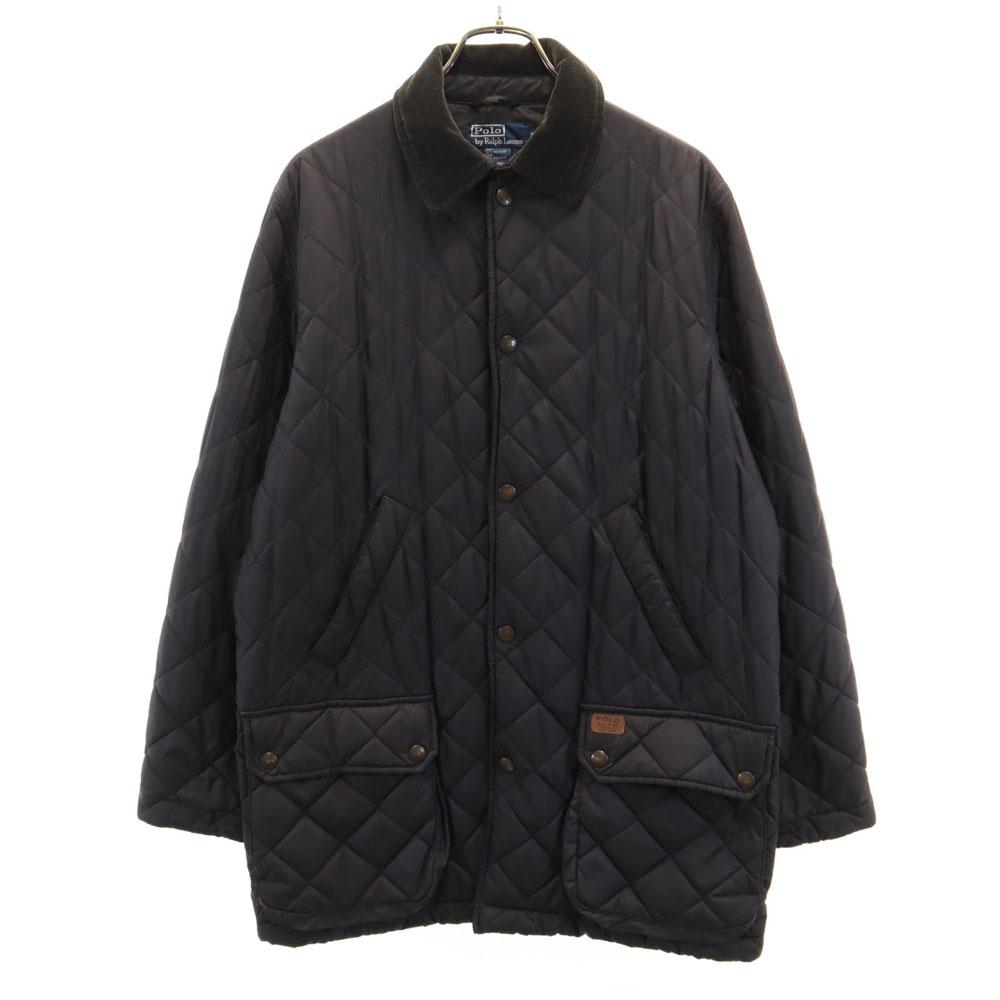 

Polo by Ralph Lauren Quilted jacket S Charcoal gray Corduroy collar Men s Used