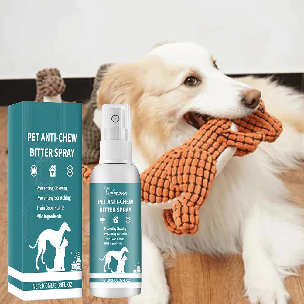 100ml No Chew Spray for Dogs No Alcohol Natural Bitter Spray Deterrent Spray Anti-Chew Bitter Dog Spray for Dogs To Stop Chewing